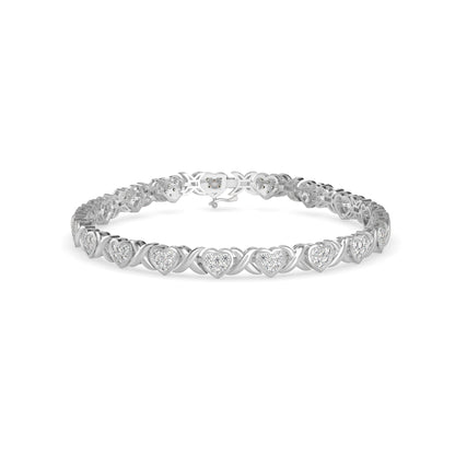 Eminent Diamond Tennis Bracelet-Silver