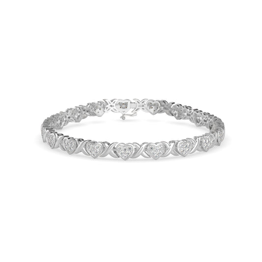 Eminent Diamond Tennis Bracelet-Silver