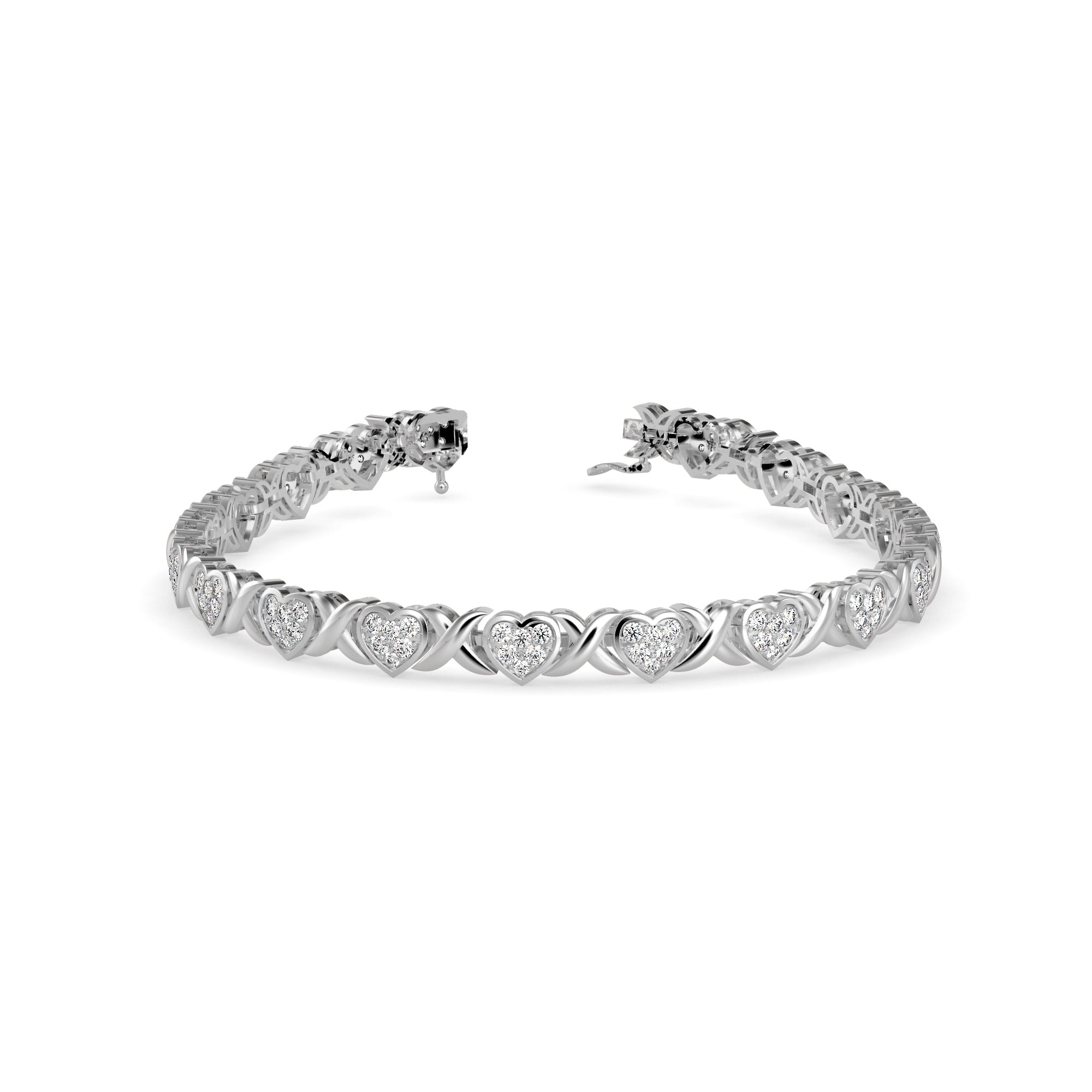 Eminent Diamond Tennis Bracelet-Silver