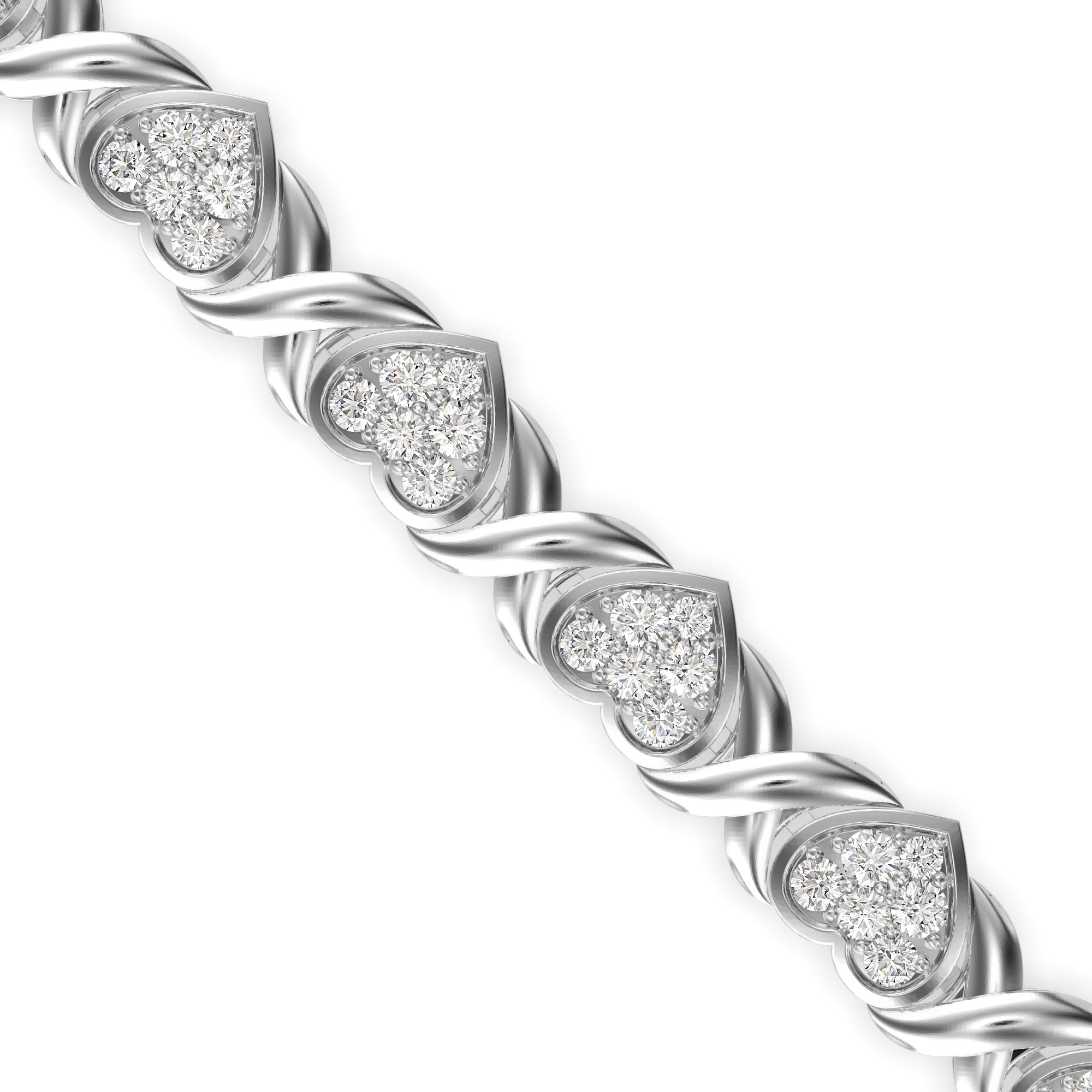 Eminent Diamond Tennis Bracelet-Silver