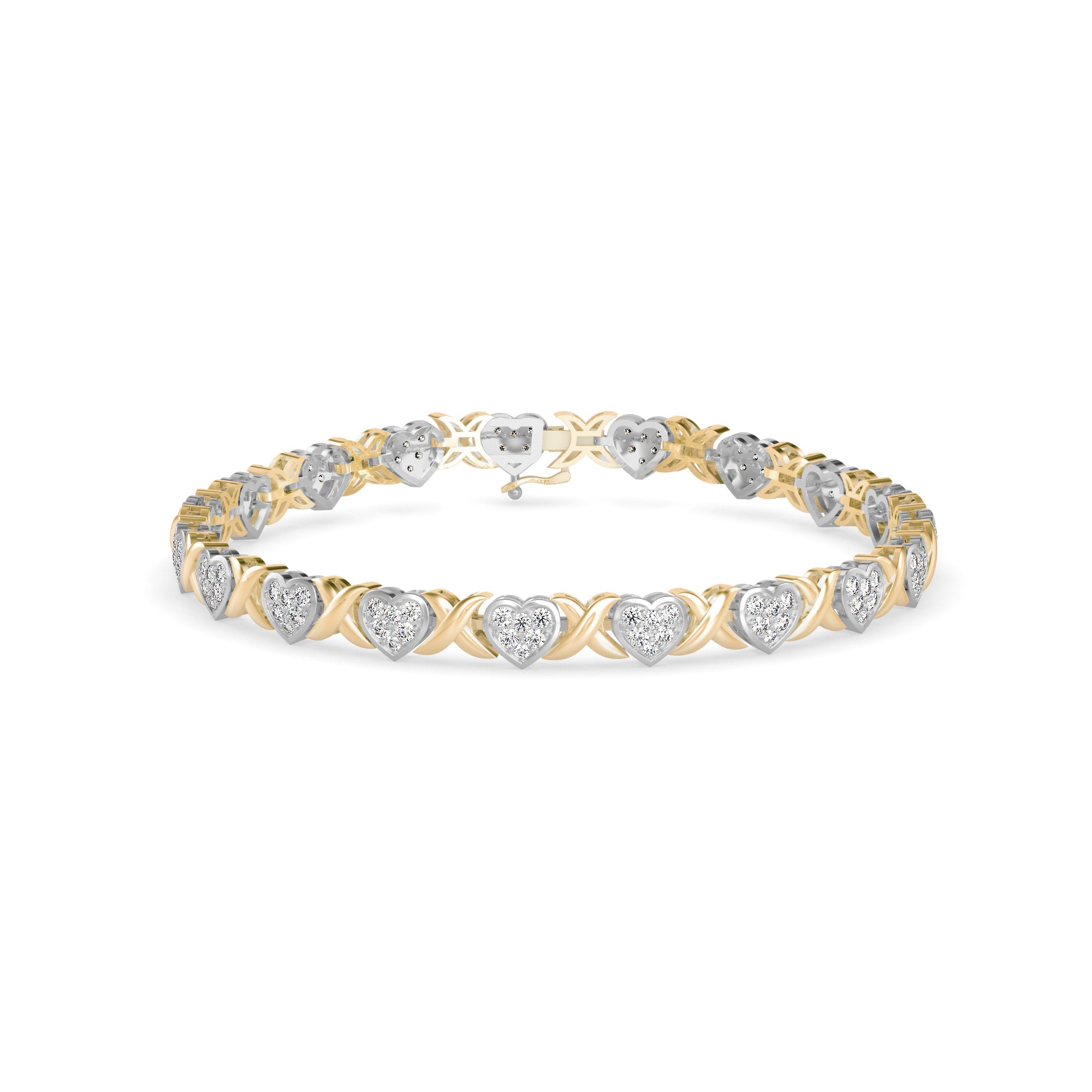 Eminent Diamond Tennis Bracelet-Golden