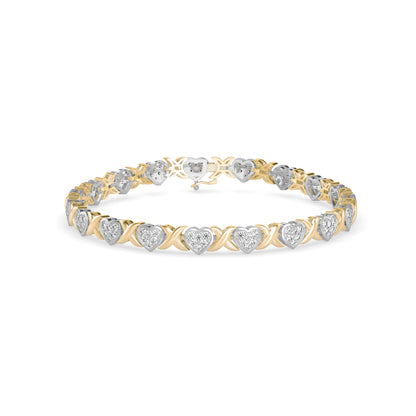 Eminent Diamond Tennis Bracelet-Golden