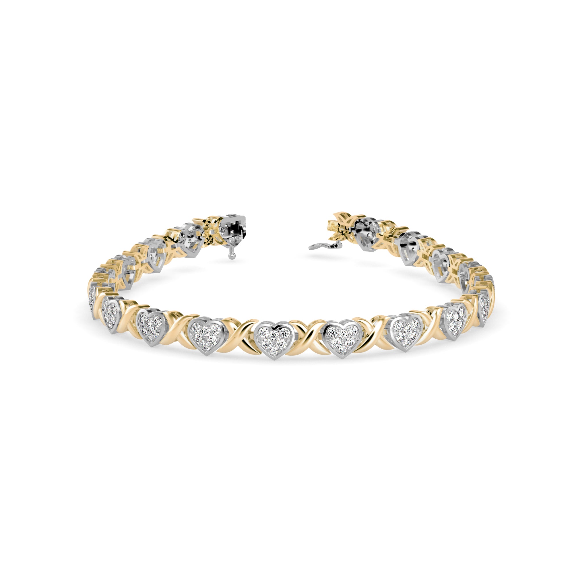 Eminent Diamond Tennis Bracelet-Golden