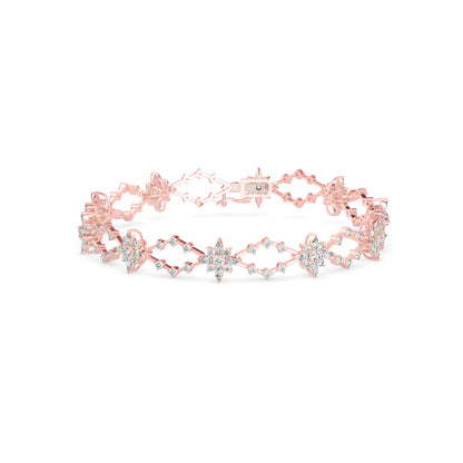 Racking Diamond Bracelet-Rose  Gold