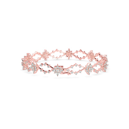 Racking Diamond Bracelet-Rose  Gold
