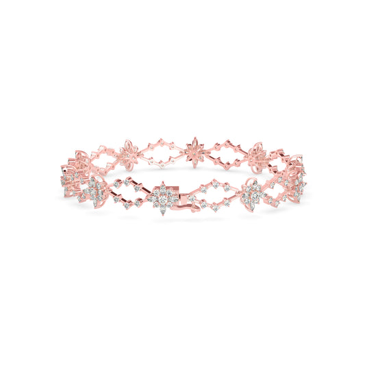 Racking Diamond Bracelet-Rose  Gold