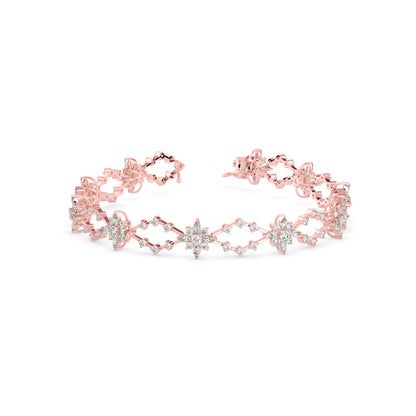 Racking Diamond Bracelet-Rose  Gold