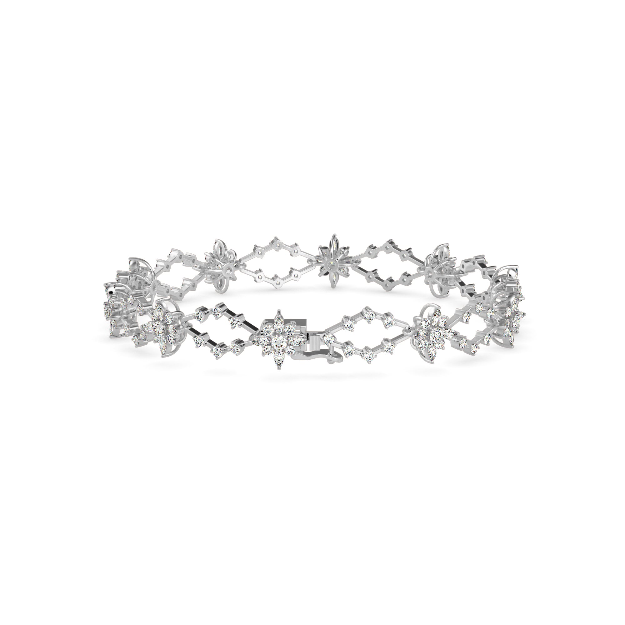 Racking Diamond Bracelet-Silver