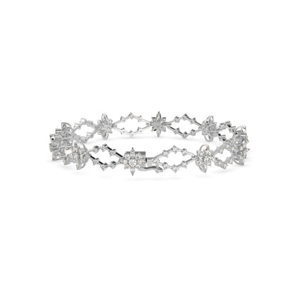 Racking Diamond Bracelet-Silver