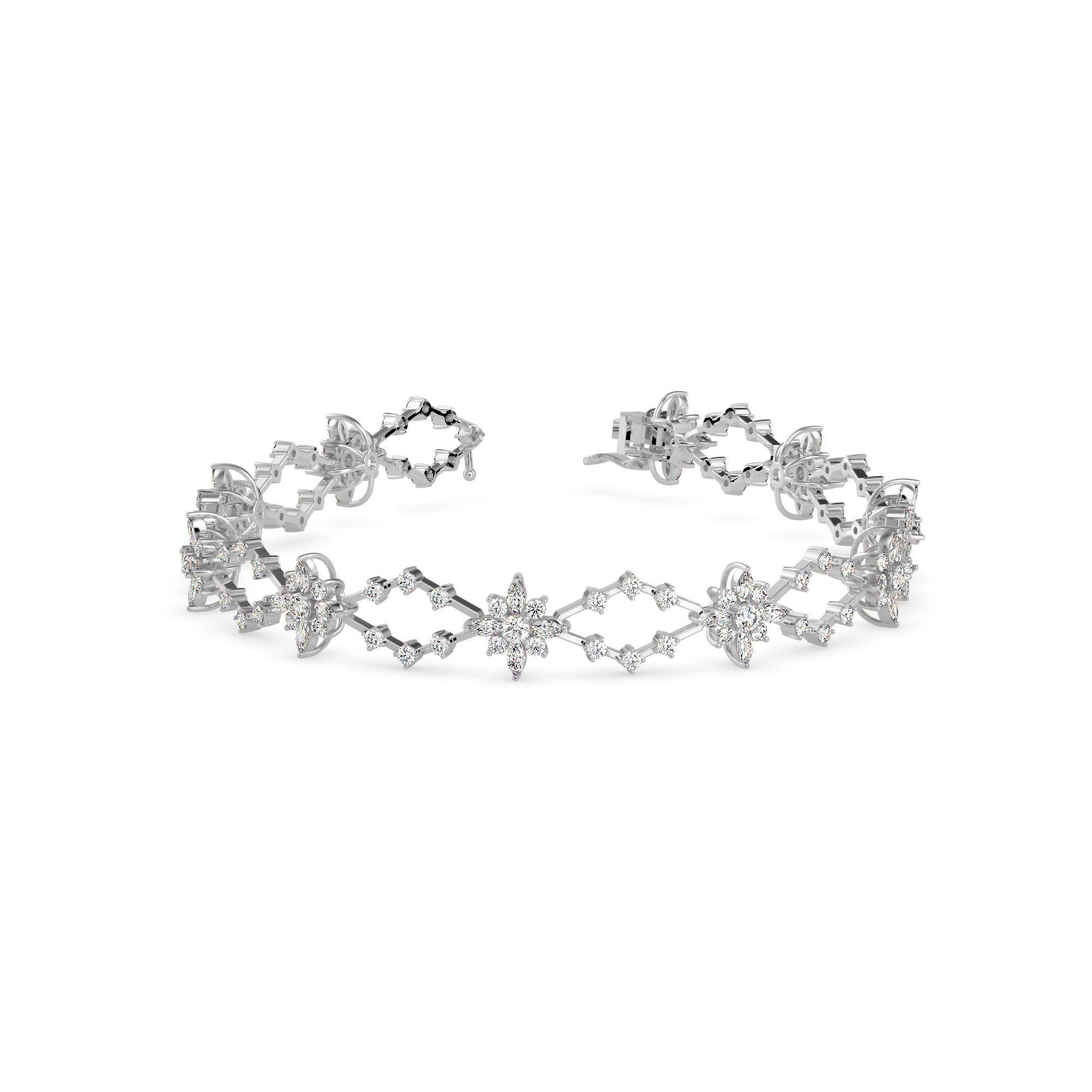 Racking Diamond Bracelet-Silver