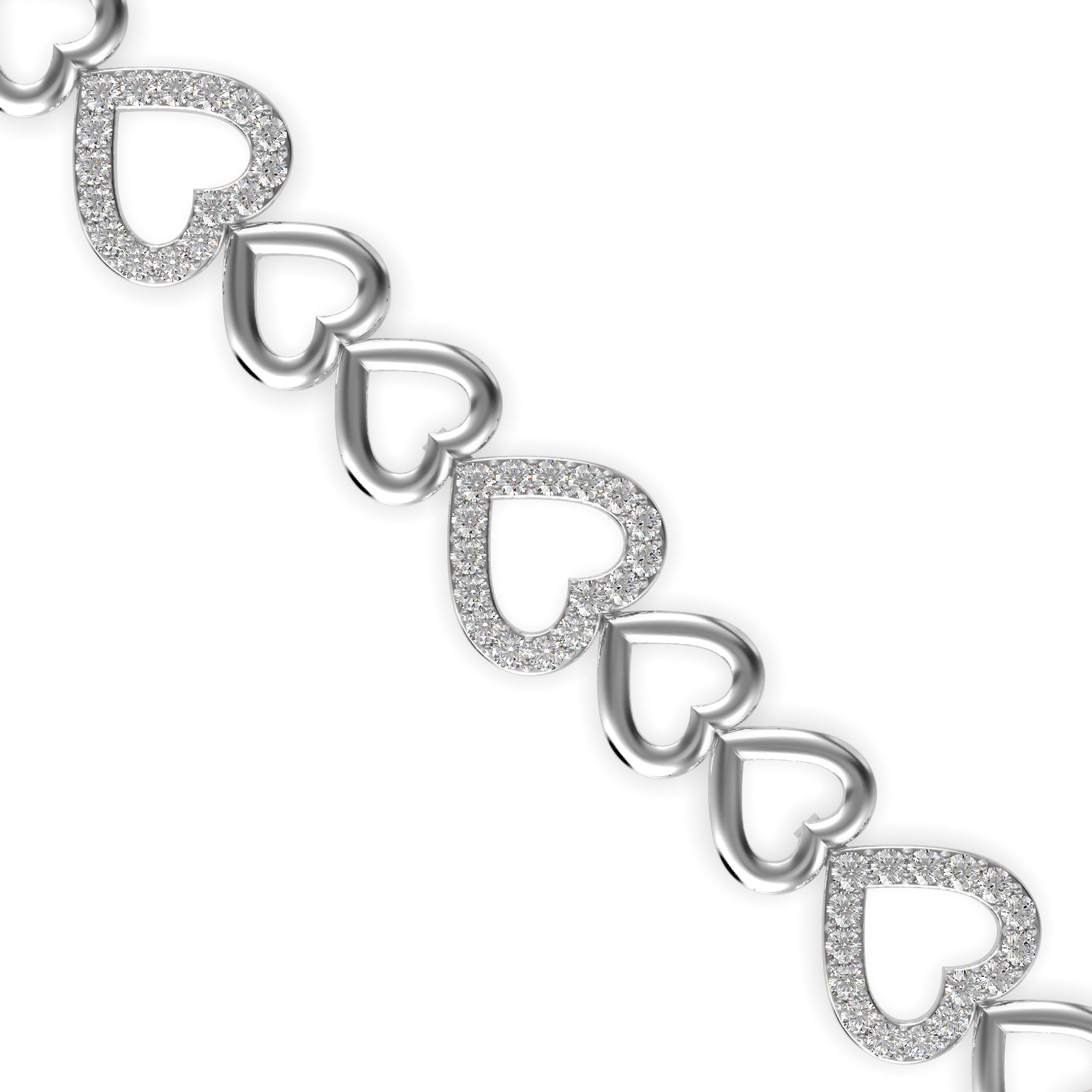Firm Diamond Bracelet-Sliver