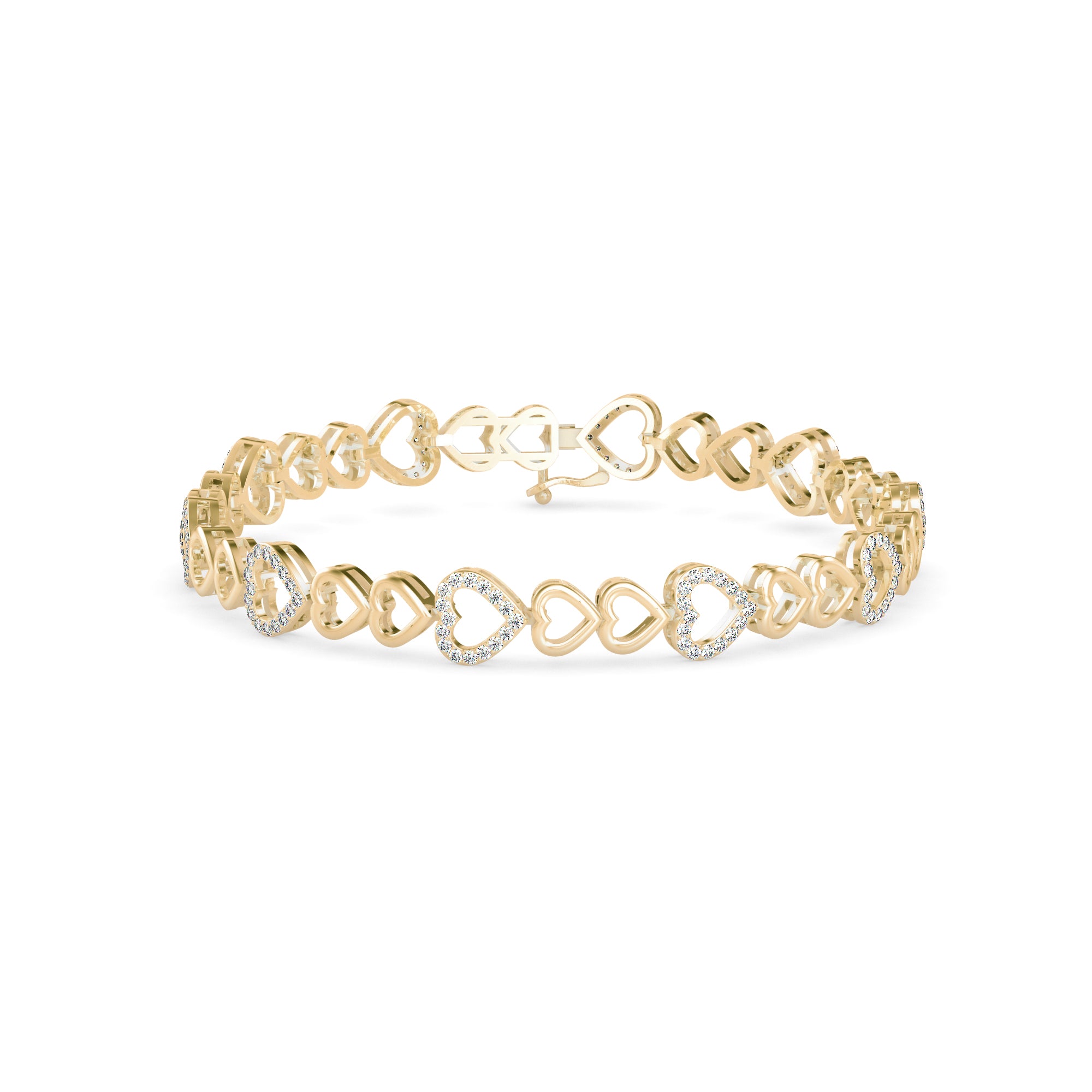 Firm Diamond Bracelet-Golden