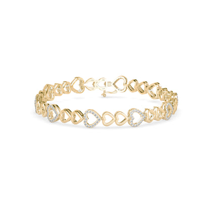 Firm Diamond Bracelet-Golden