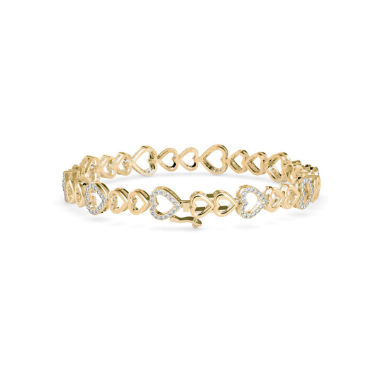 Firm Diamond Bracelet-Golden