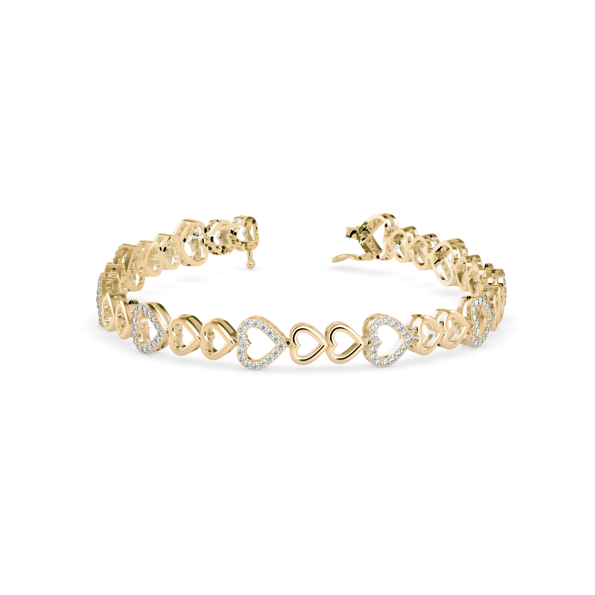 Firm Diamond Bracelet-Golden