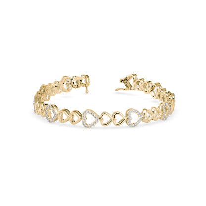 Firm Diamond Bracelet-Golden