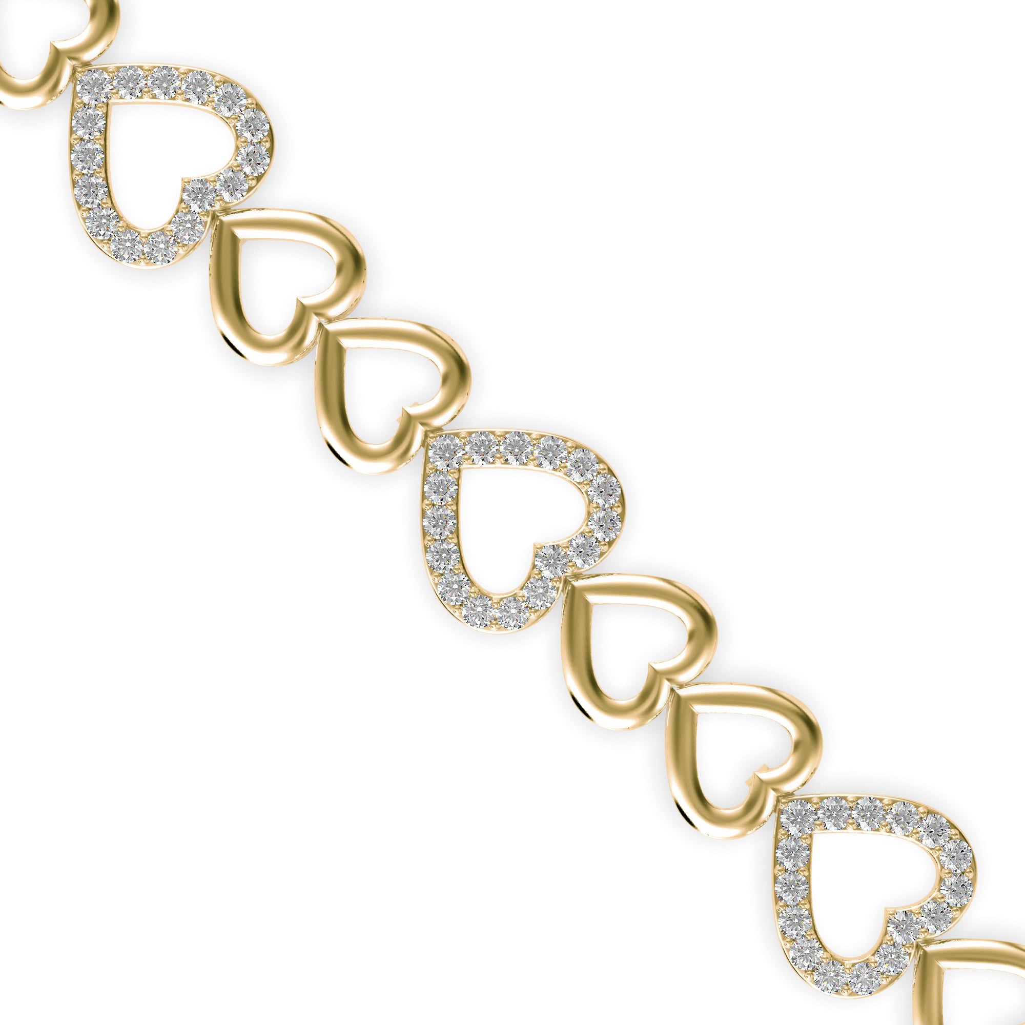 Firm Diamond Bracelet-Golden