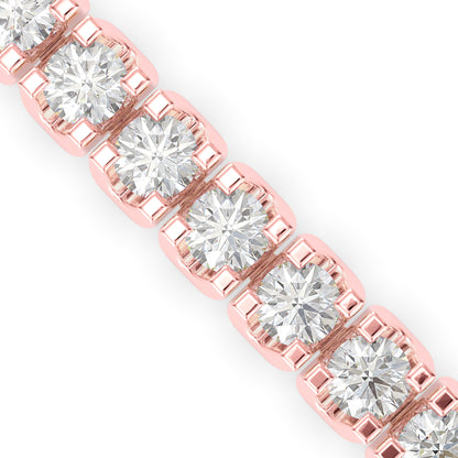 Sturdy Diamond Tennis Bracelet-Rose Gold