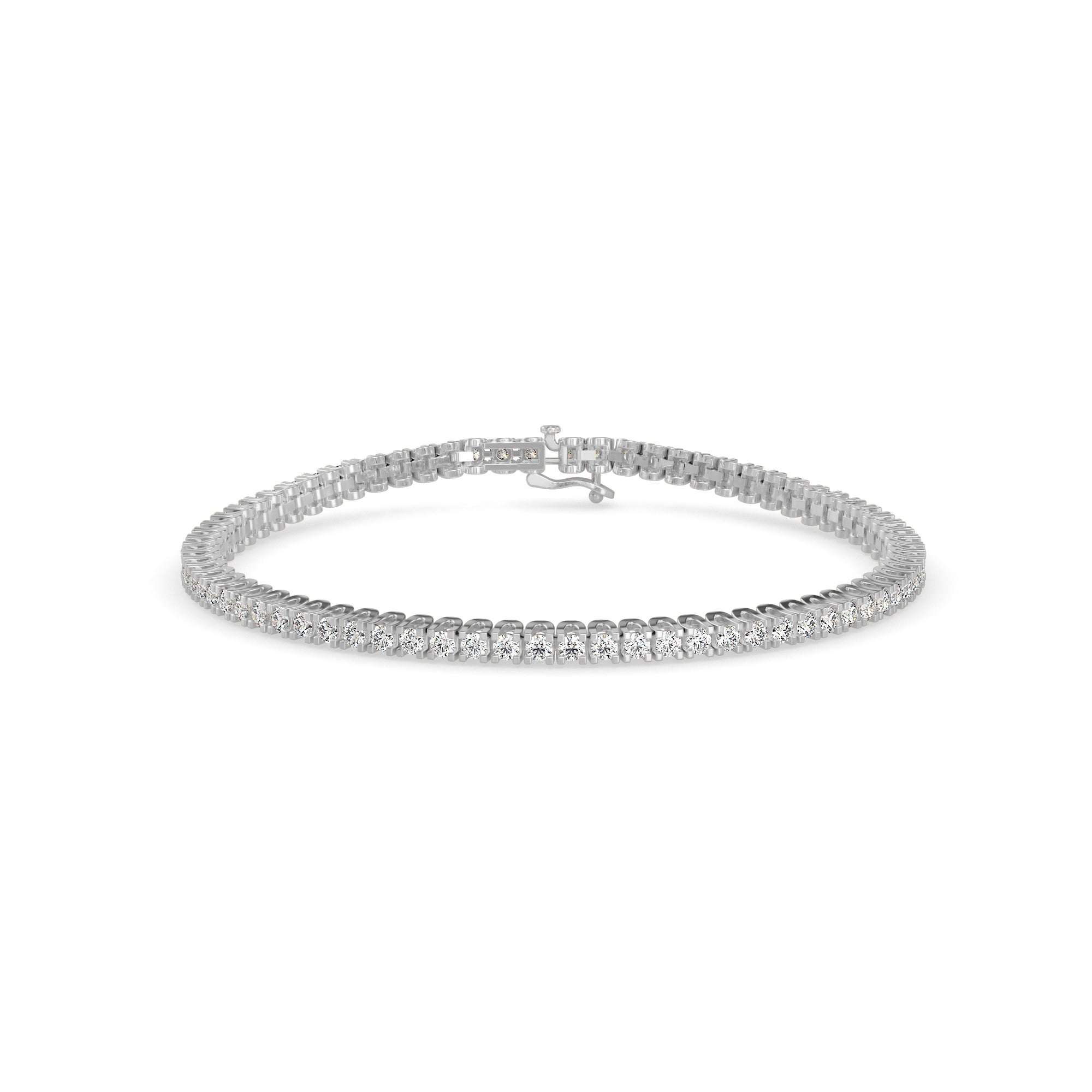 Sturdy Diamond Tennis Bracelet-Silver