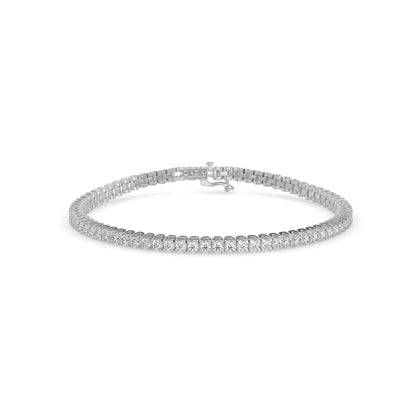 Sturdy Diamond Tennis Bracelet-Silver