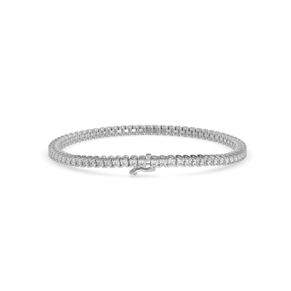 Sturdy Diamond Tennis Bracelet-Silver
