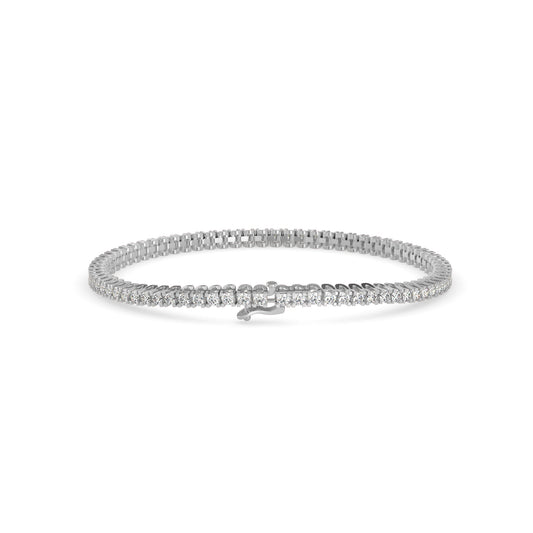 Sturdy Diamond Tennis Bracelet-Silver