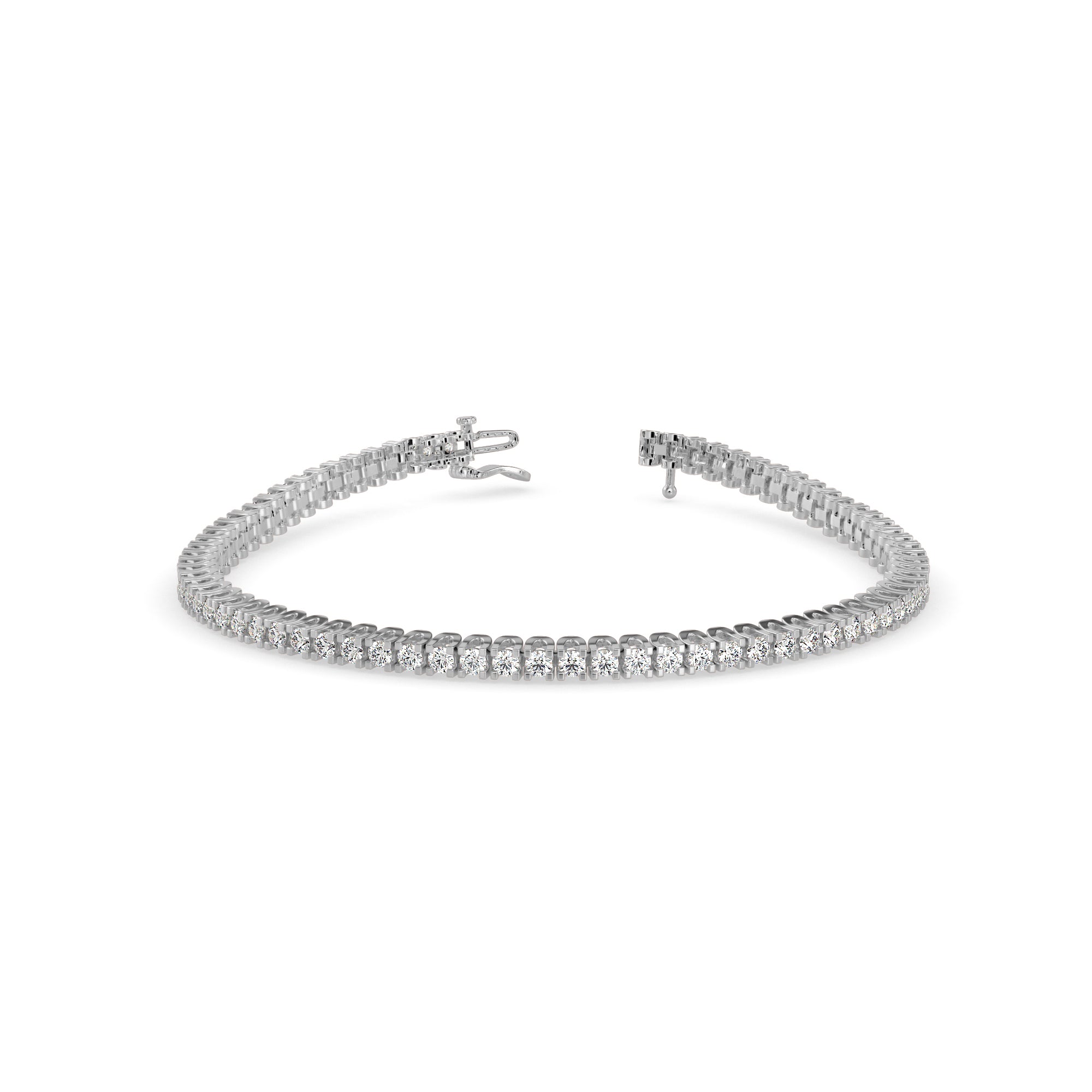 Sturdy Diamond Tennis Bracelet-Silver
