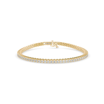 Sturdy Diamond Tennis Bracelet-Golden