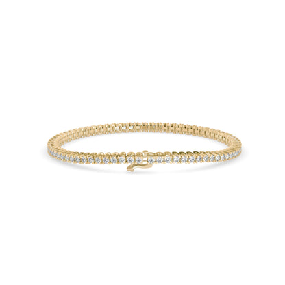 Sturdy Diamond Tennis Bracelet-Golden