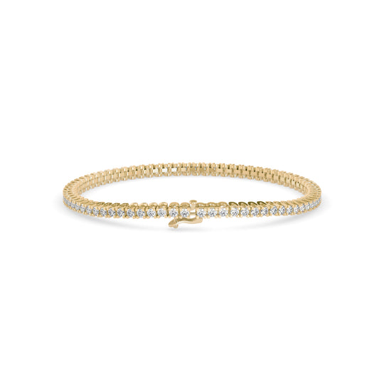 Sturdy Diamond Tennis Bracelet-Golden