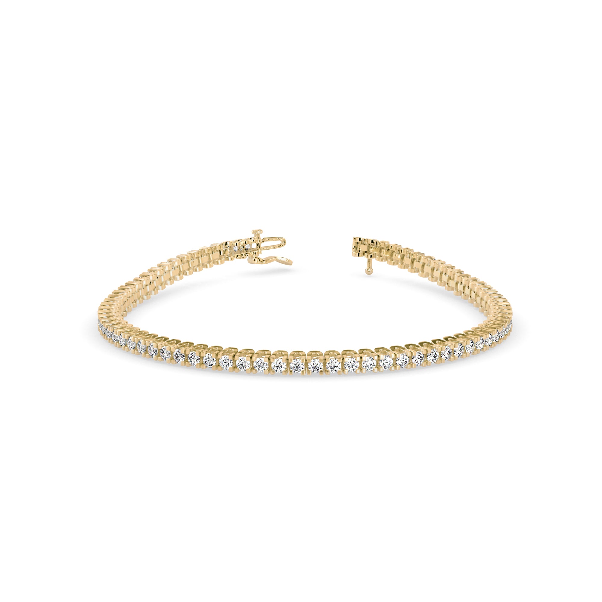 Sturdy Diamond Tennis Bracelet-Golden