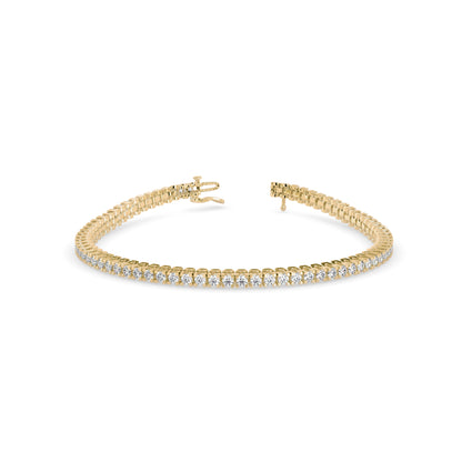 Sturdy Diamond Tennis Bracelet-Golden