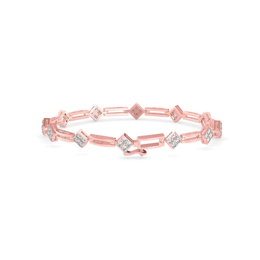 Gerent Diamond Tennis Bracelet-Rose Gold