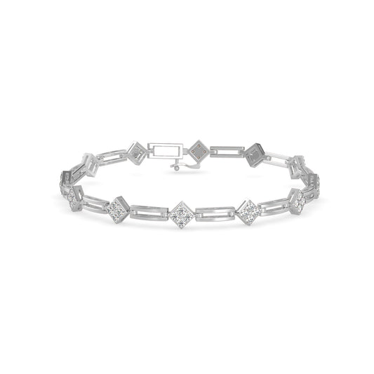 Gerent Diamond Tennis Bracelet-Silver