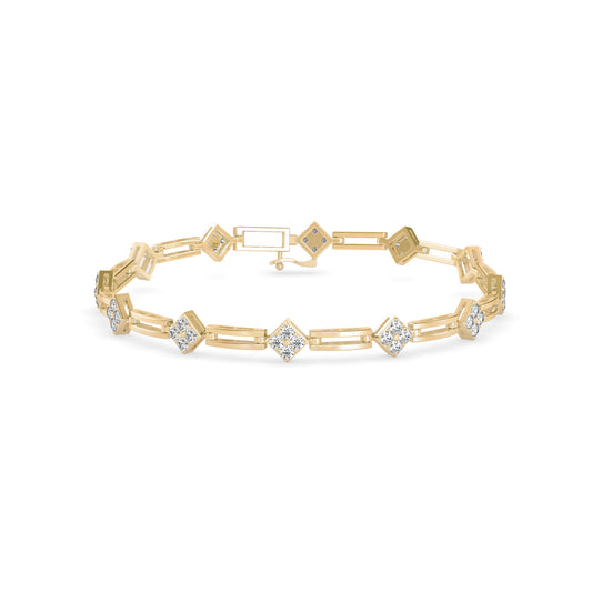 Gerent Diamond Tennis Bracelet-Golden