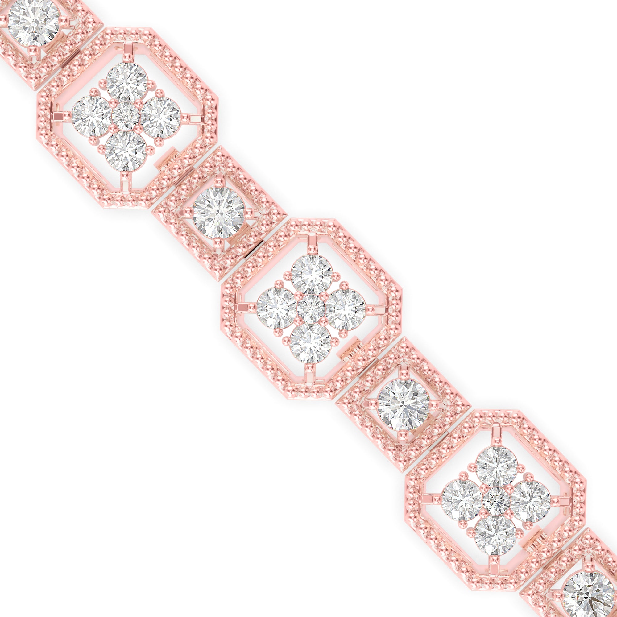 Czar Diamond Tennis Bracelet-Rose Gold