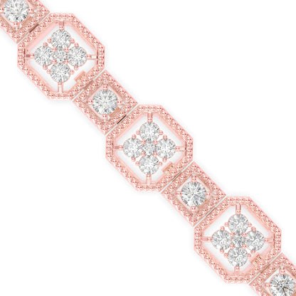 Czar Diamond Tennis Bracelet-Rose Gold