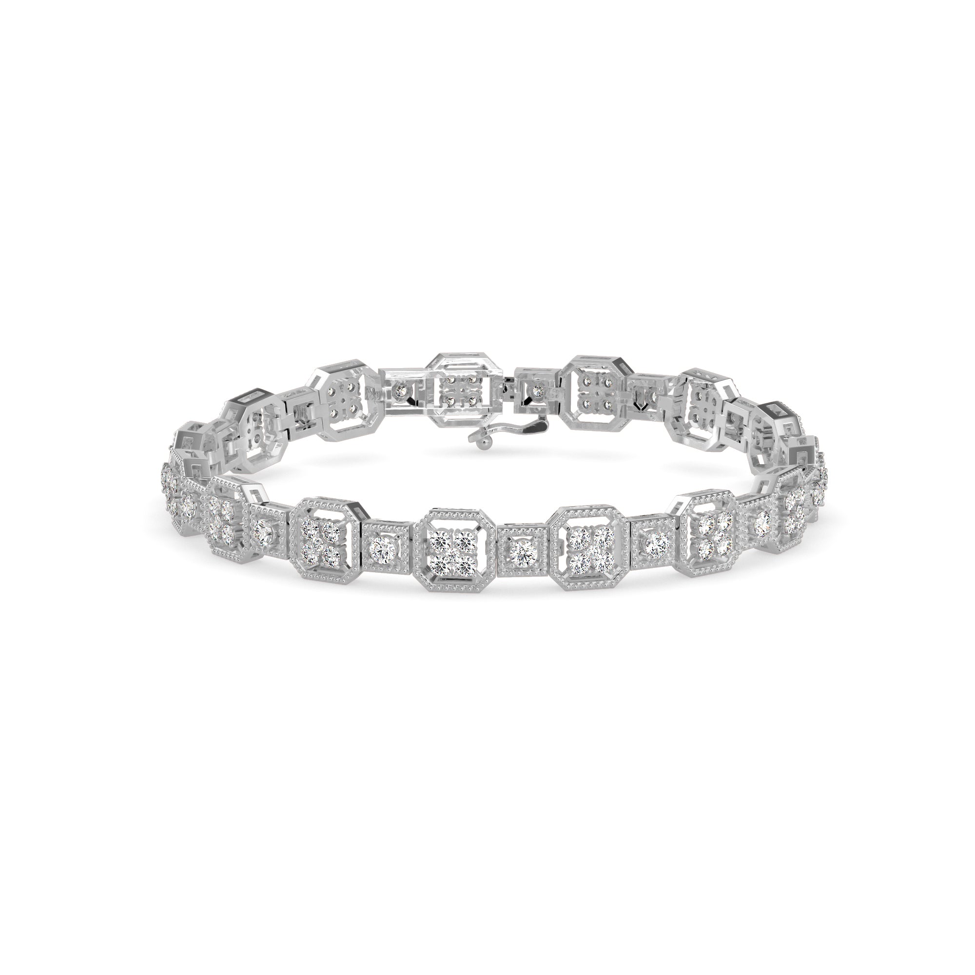 Czar Diamond Tennis Bracelet-Silver