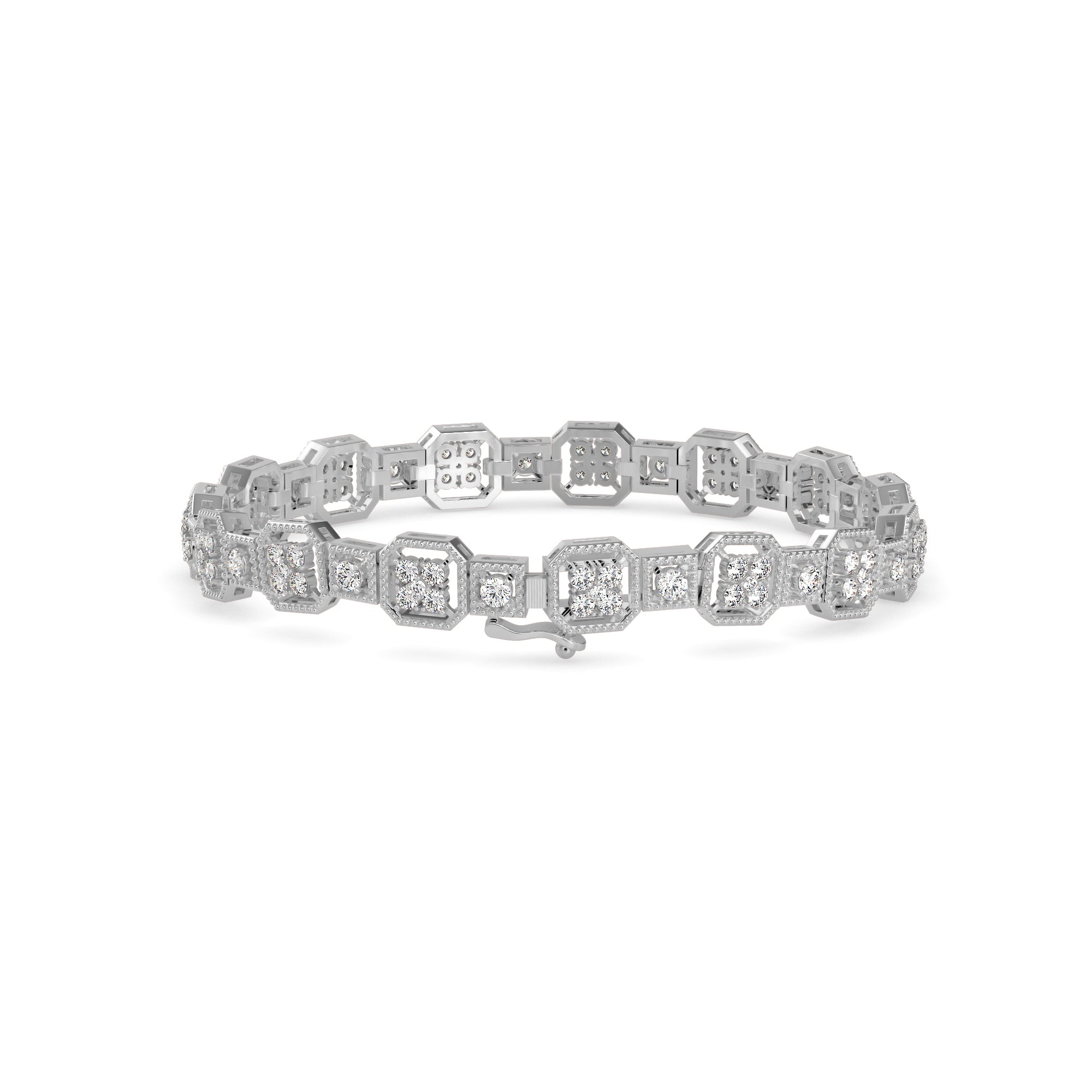 Czar Diamond Tennis Bracelet-Silver