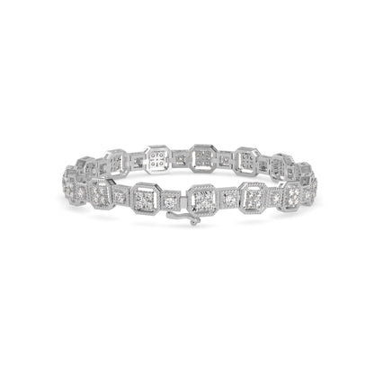 Czar Diamond Tennis Bracelet-Silver