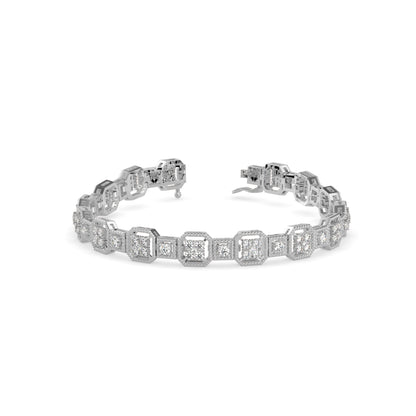 Czar Diamond Tennis Bracelet-Silver