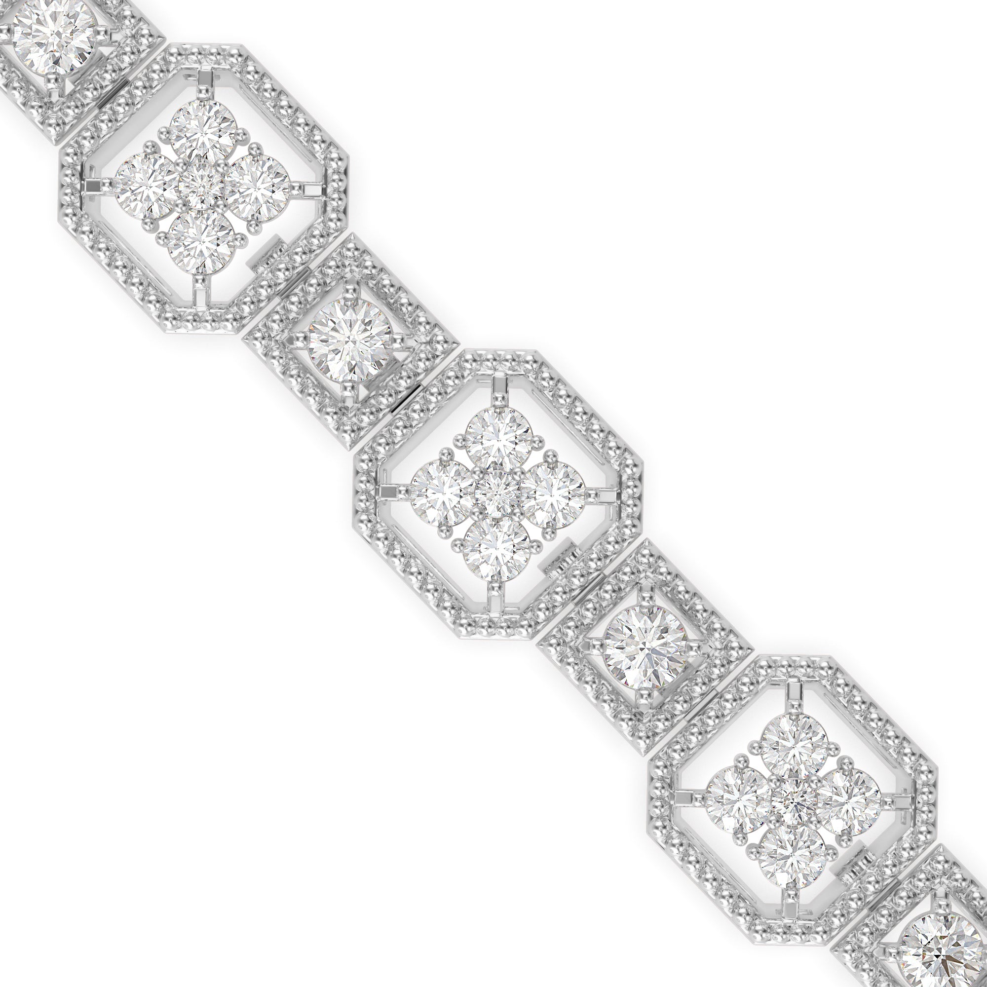 Czar Diamond Tennis Bracelet-Silver