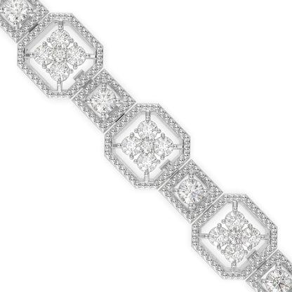 Czar Diamond Tennis Bracelet-Silver