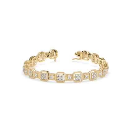 Czar Diamond Tennis Bracelet-Golden