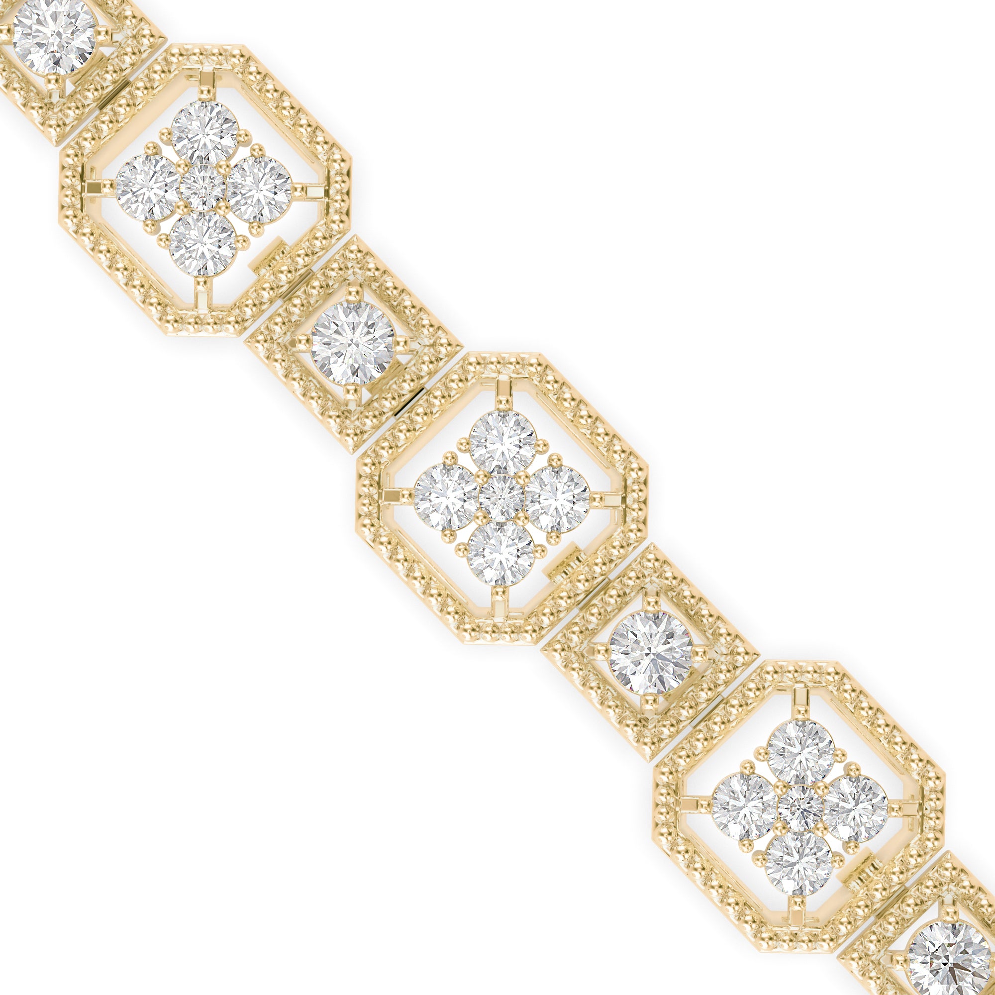 Czar Diamond Tennis Bracelet-Golden