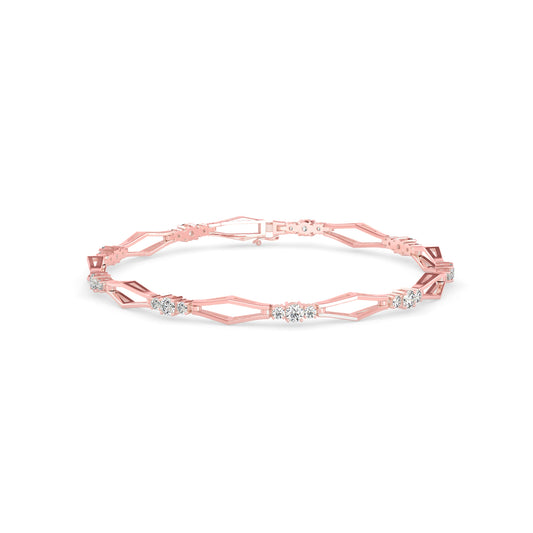 Duke Diamond Tennis Bracelet-Rose Gold