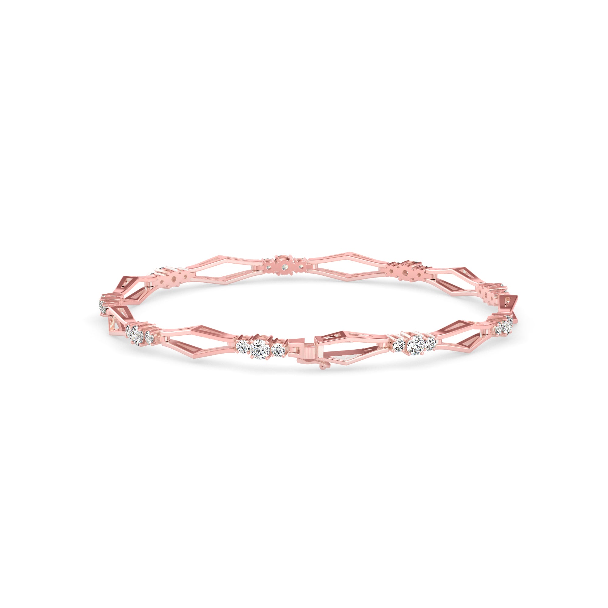 Duke Diamond Tennis Bracelet-Rose Gold