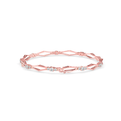 Duke Diamond Tennis Bracelet-Rose Gold