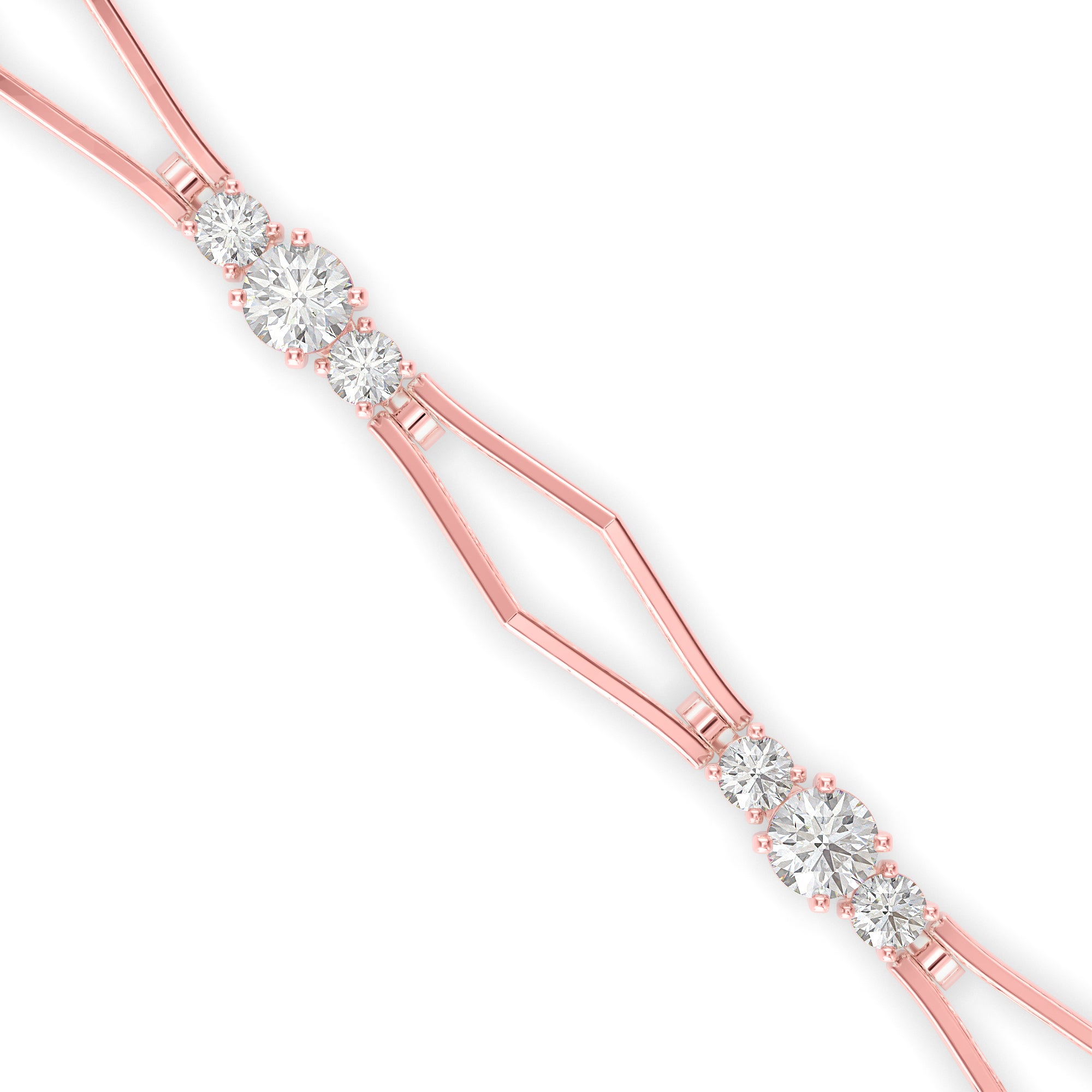 Duke Diamond Tennis Bracelet-Rose Gold