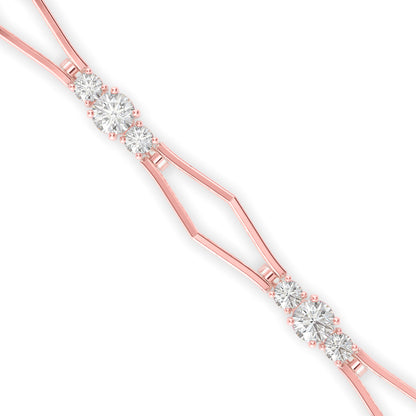 Duke Diamond Tennis Bracelet-Rose Gold